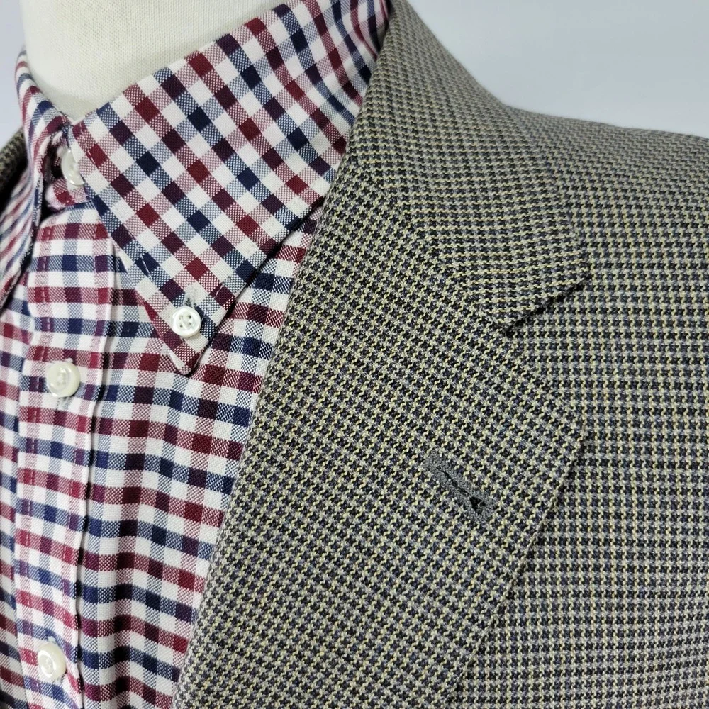 Joseph Abboud‎ Men's Sport Coat Blazer Three Button Beige Silk Wool Size 42L